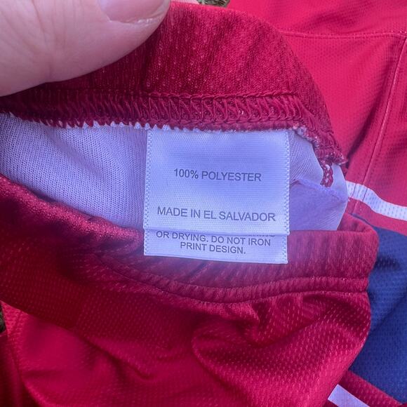 ADIDAS Red White Blue L XL Hockey Socks Velcro Polyester EUC - Picture 5 of 5